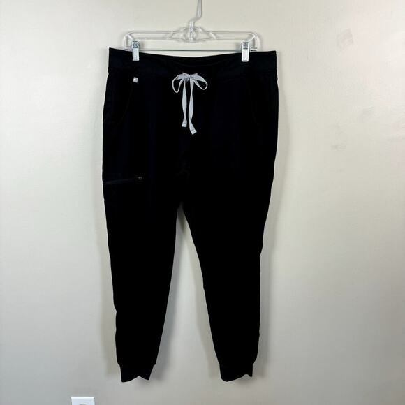 Figs Black Zamora Jogger Scrub Pants Size Large - Picture 1 of 8